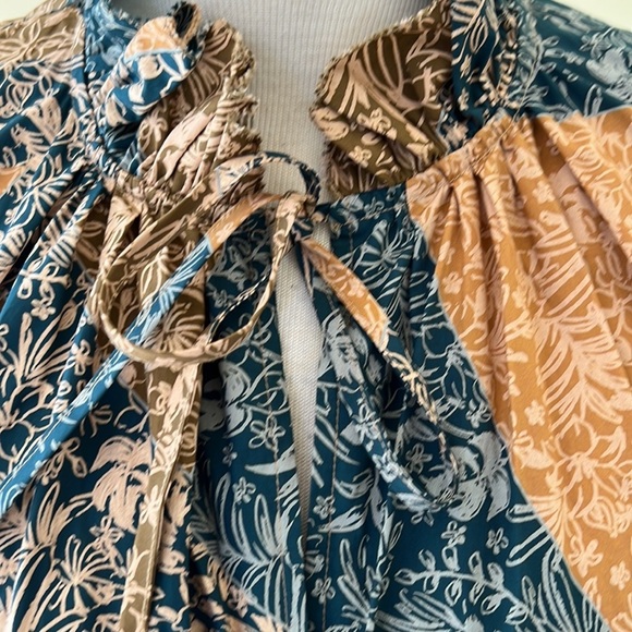 NWOT! HUNTER BELL Merritt prairie patchwork ruffled dress. - Picture 5 of 15